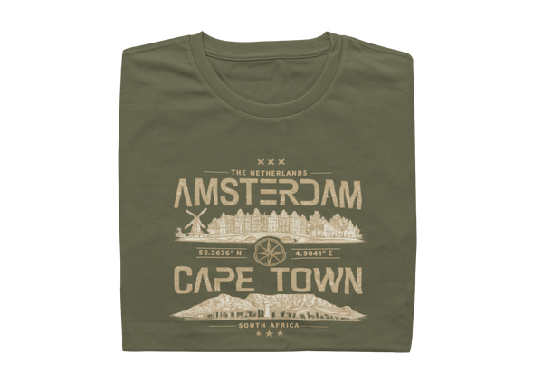 Amsterdam vs Cape Town, South African - Mens Shirt
