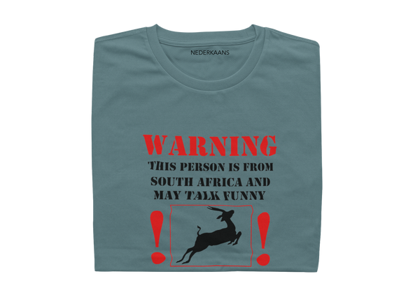 Warning This Person Is From South Africa And May Talk Funny - Ladies Shirt